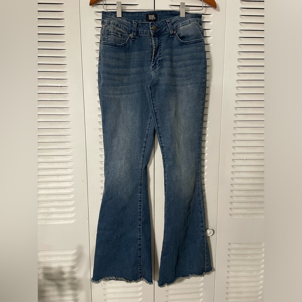 Women's Blue Flared Jeans
